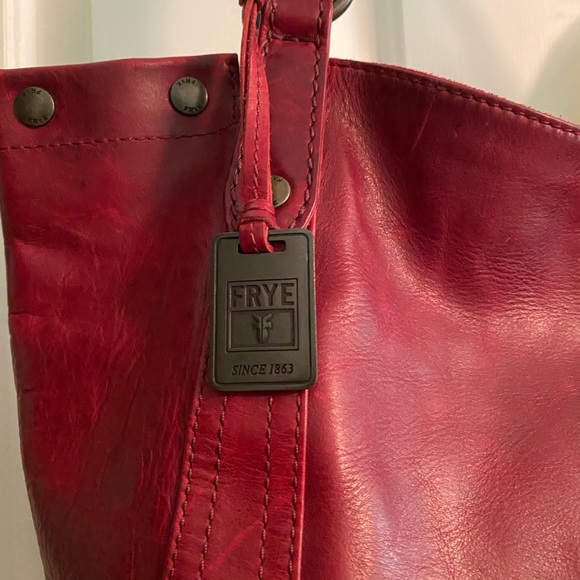 EUC Frye Melissa Tote Deep Red with Dust bag - Picture 2 of 5